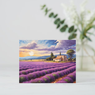 Carte postale avec charme lavande Provence France