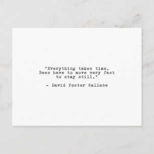 Carte postale avec citation de David Foster Wallac