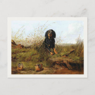 Carte Postale Avec Cocker Peinture Spaniel