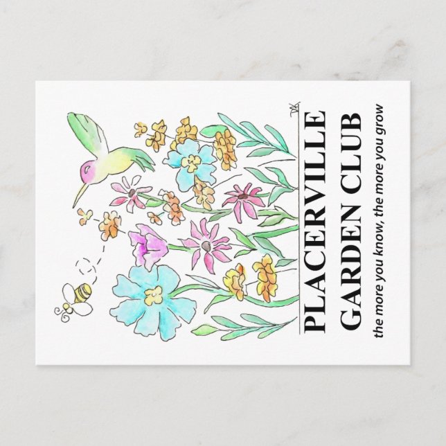 Carte postale avec conception de jardin (Devant)