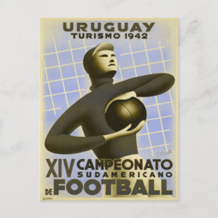Carte postale avec Copa de America Vintage Soccer 