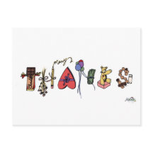 Carte postale avec de nombreux remerciements