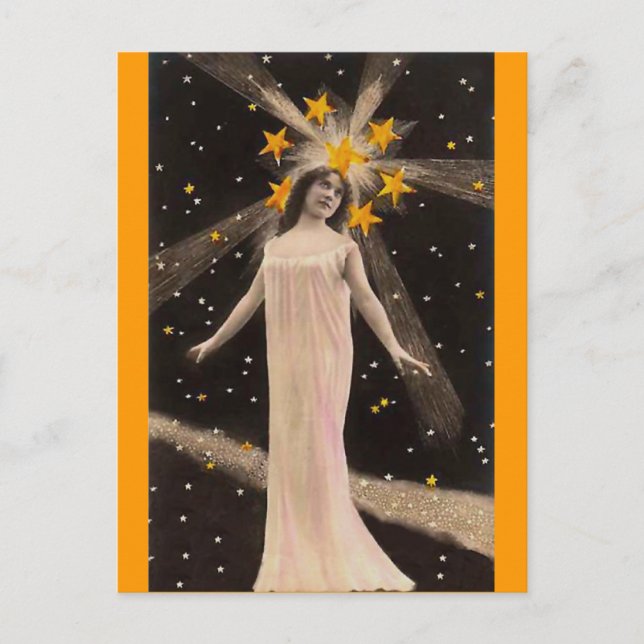 Carte Postale Avec des étoiles sur la tête (Devant)