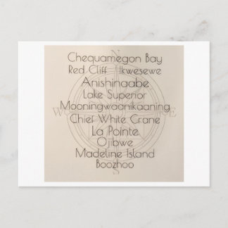 Carte postale avec des mots de l'île Madeline