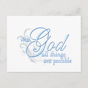 Carte Postale Avec Dieu, tout est possible
