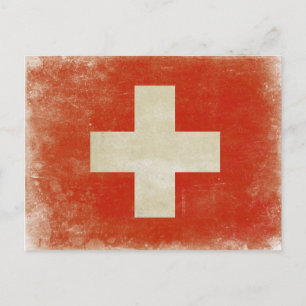Carte postale avec Distressed Suisse