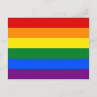 Carte postale avec drapeau arc-en-ciel LGBT