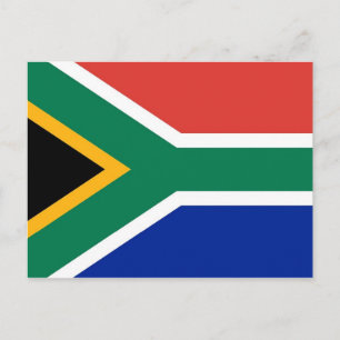 Carte postale avec drapeau d'Afrique du Sud