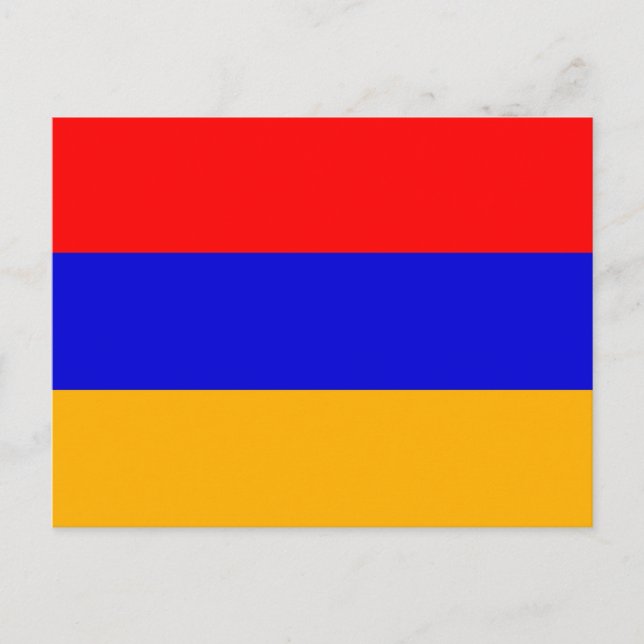 Carte postale avec Drapeau d'Arménie (Devant)