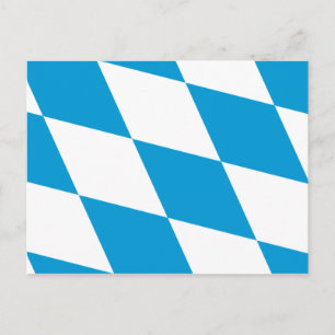 Carte postale avec Drapeau de Bavière, Allemagne