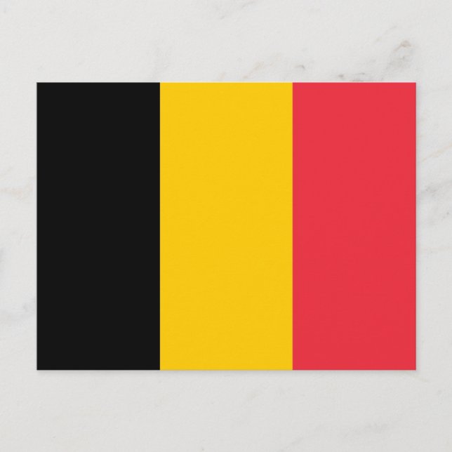 Carte postale avec Drapeau de Belgique (Devant)