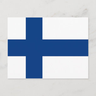 Carte postale avec Drapeau de Finlande