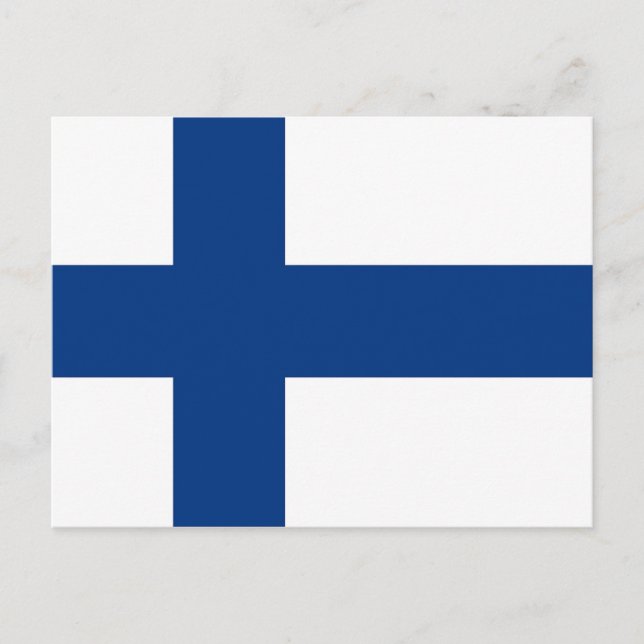 Carte postale avec Drapeau de Finlande (Devant)