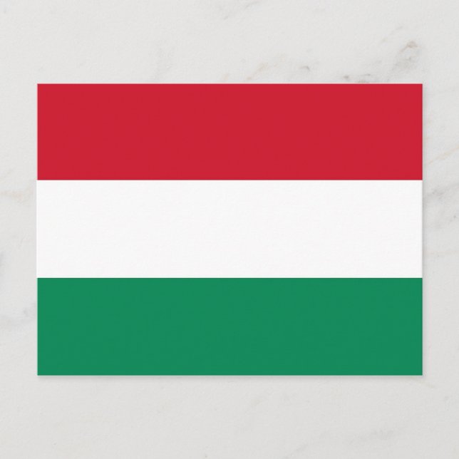 Carte postale avec Drapeau de Hongrie (Devant)