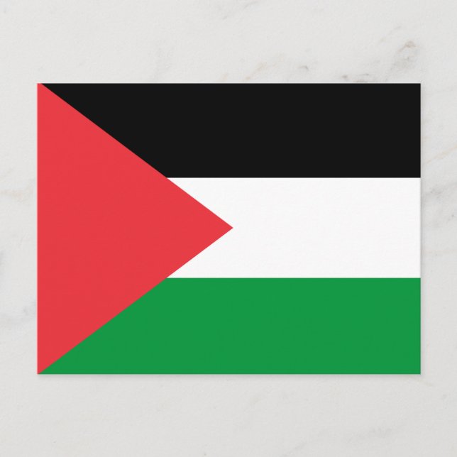 Carte postale avec drapeau de la Palestine (Devant)