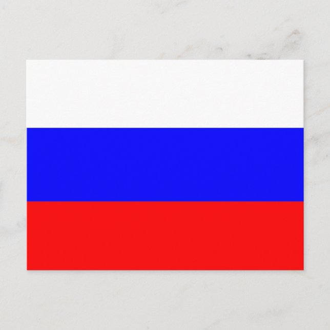 Carte postale avec drapeau de la Russie (Devant)