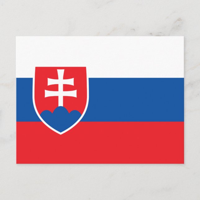 Carte postale avec Drapeau de la Slovaquie (Devant)