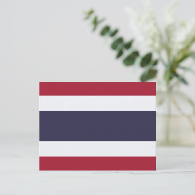 Carte postale avec Drapeau de la Thaïlande (Debout devant)
