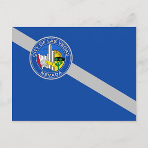 Carte postale avec Drapeau de Las Vegas City, USA