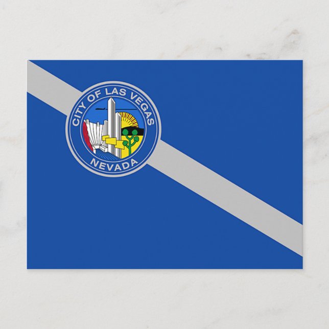 Carte postale avec Drapeau de Las Vegas City, USA (Devant)