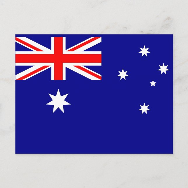 Carte postale avec Drapeau de l'Australie (Devant)