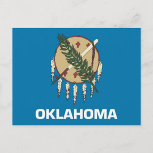 Carte postale avec Drapeau de l'État de l'Oklahoma