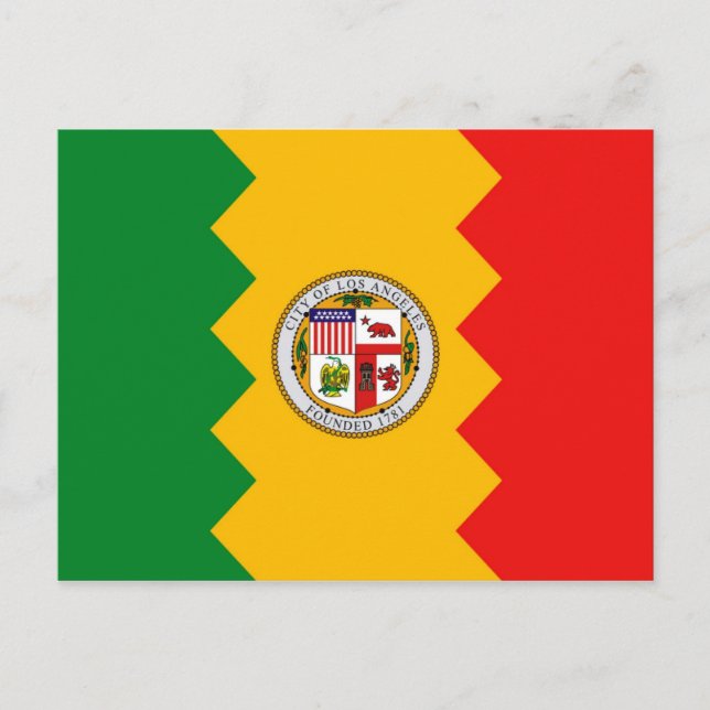 Carte postale avec Drapeau de Los Angeles, Califor (Devant)