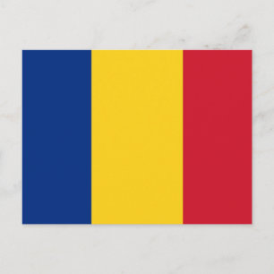 Carte postale avec drapeau de Roumanie