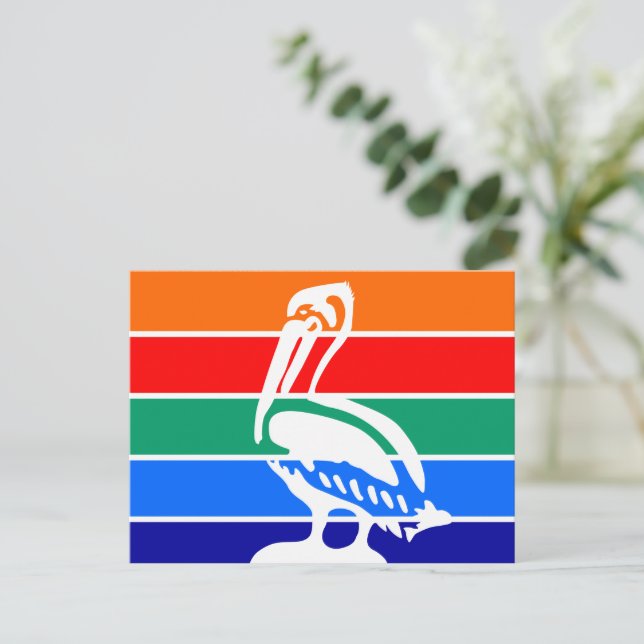 Carte postale avec Drapeau de Saint-Pétersbourg (Debout devant)