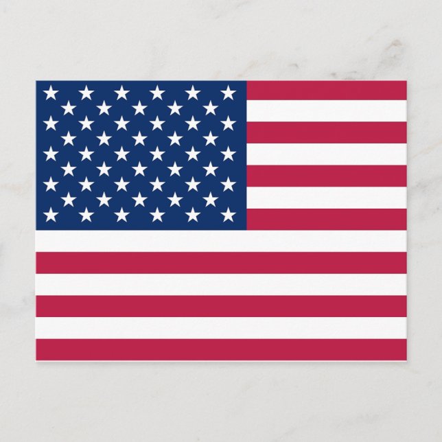 Carte postale avec Drapeau des États-Unis (Devant)