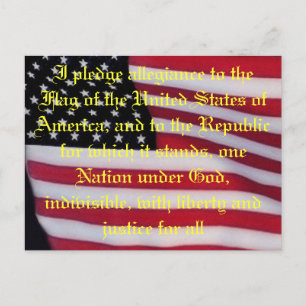 Carte postale avec drapeau des États-Unis et serme