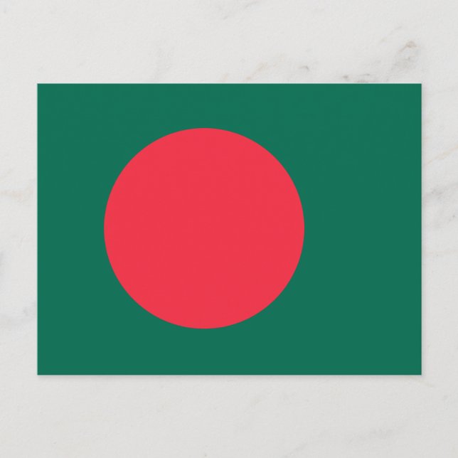 Carte postale avec drapeau du Bangladesh (Devant)
