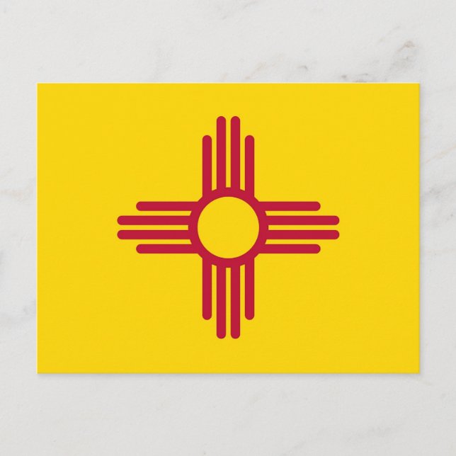 Carte postale avec Drapeau du Nouveau-Mexique Etat (Devant)