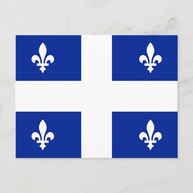 Carte postale avec Drapeau du Québec, Canada (Devant)