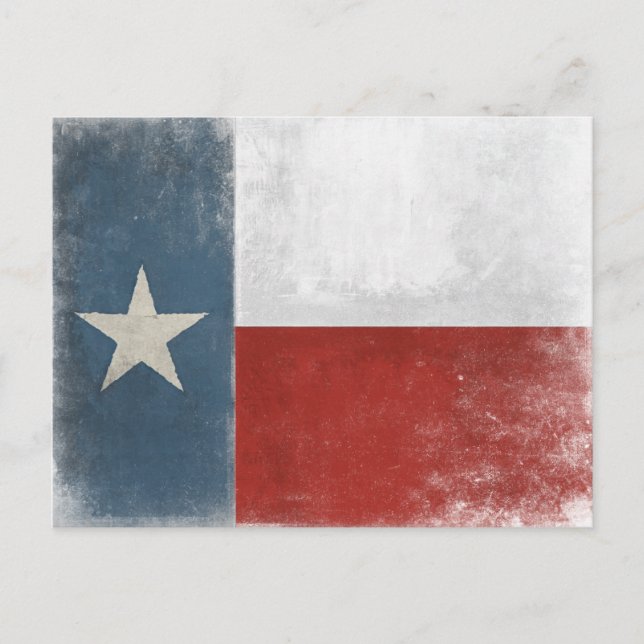 Carte postale avec drapeau Texas Vintage (Devant)