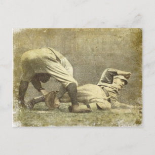 Carte postale avec impression de baseball Vintage