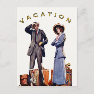 Carte Postale Avec Impression Vacances Vintages