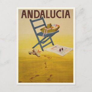 Carte postale avec impression Vintage d'Espagne