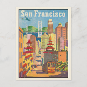 Carte postale avec imprimé d'affiche Vintage San F