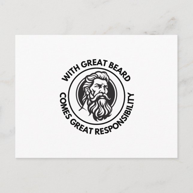 Carte Postale Avec la grande barbe vient la grande responsabilit (Devant)