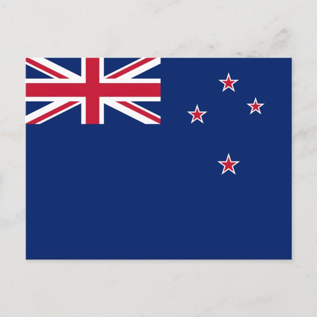 Carte postale avec le drapeau de la Nouvelle-Zélan (Devant)