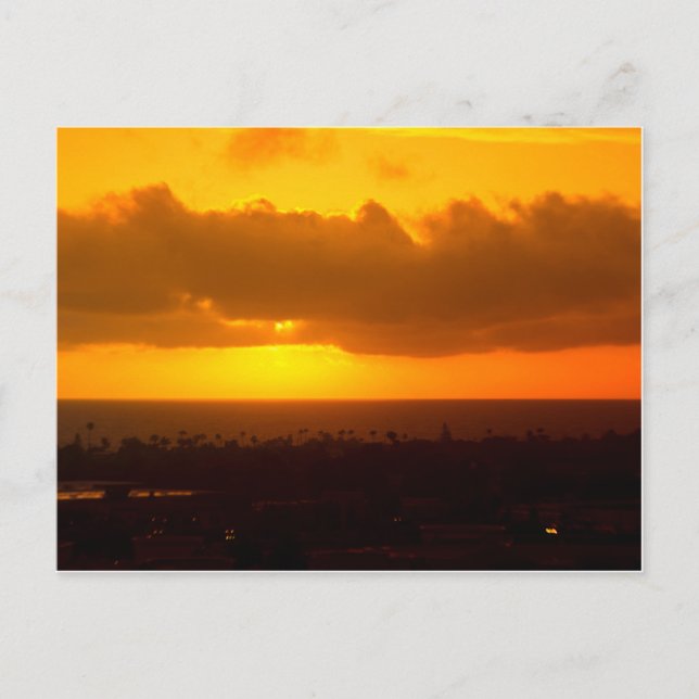carte postale avec l'oceanside de coucher du (Devant)