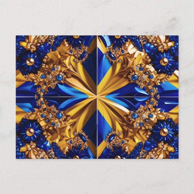 Carte postale avec motif des couleurs de la Suède (Devant)