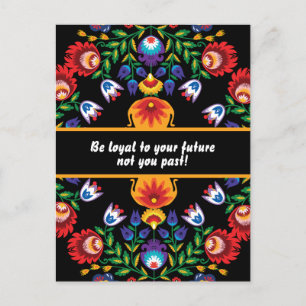 Carte Postale Avec motivation Awesome polish Folk Wycinanki