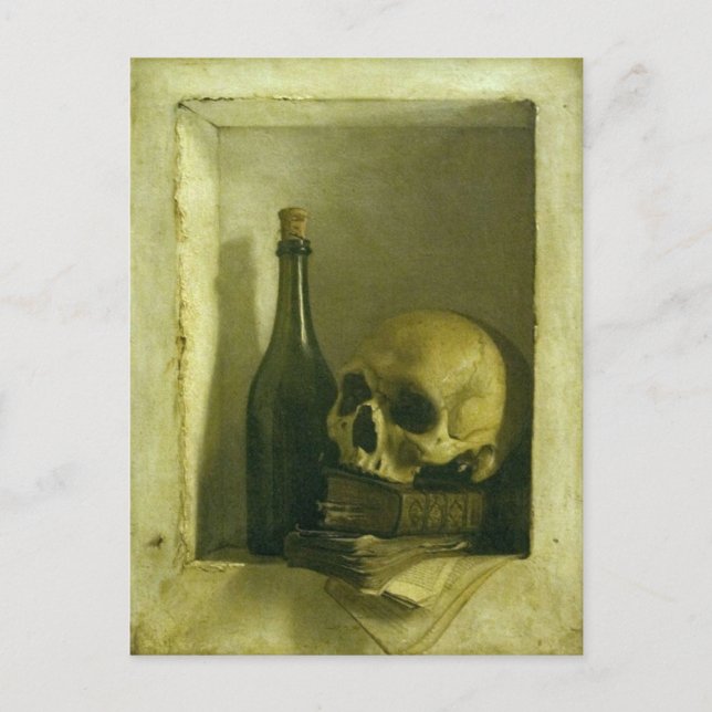 Carte Postale Avec Peinture Crâne (Devant)