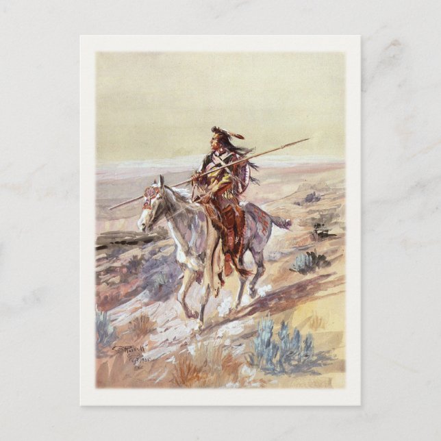 Carte Postale Avec Peinture De Native American (Devant)