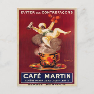 Carte Postale Avec Poster Annonce Vintage