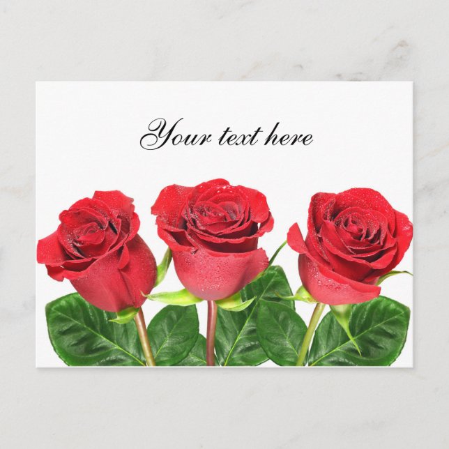 Carte postale avec rose (Devant)