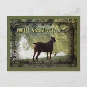 Carte Postale Avec sympathie - Doberman surplombant un lac