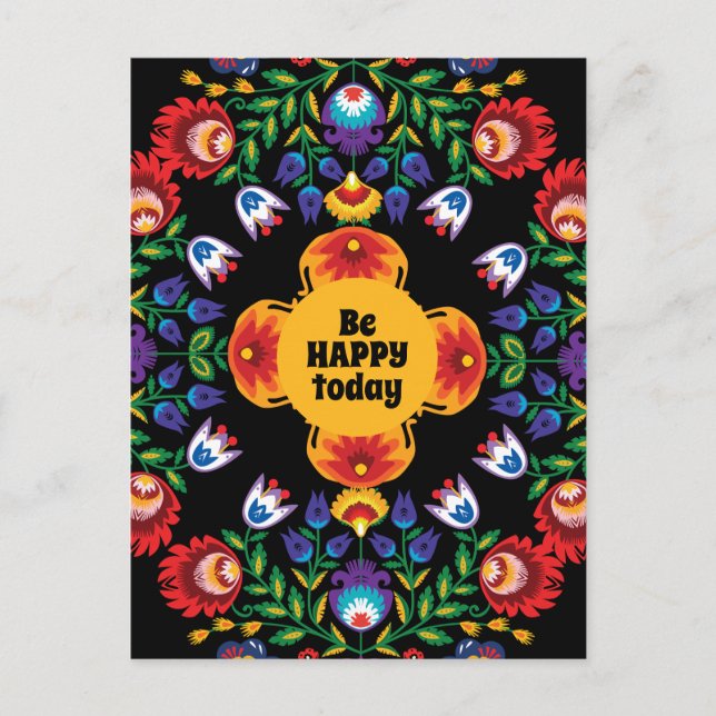 Carte Postale Avec texte Awesome polish Folk Wycinanki (Devant)